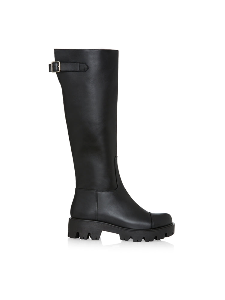 GILLI BD25 Bocanci inalti piele, negri