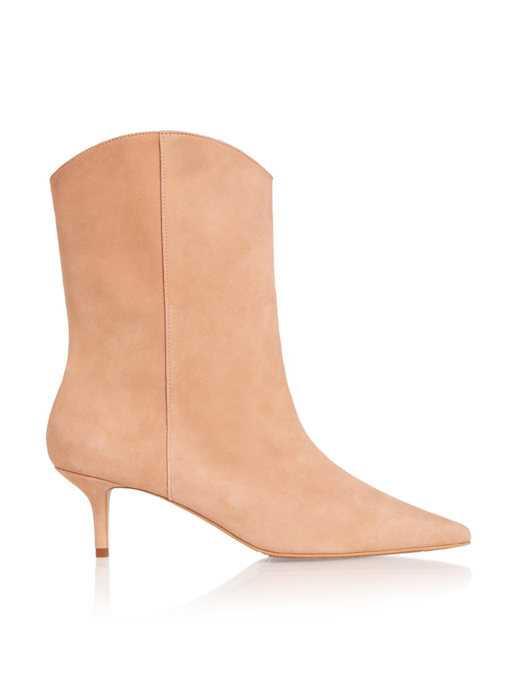 beauty World Ⅱ Ghete flatform din piele intoarsa cu detaliu din blana shearling