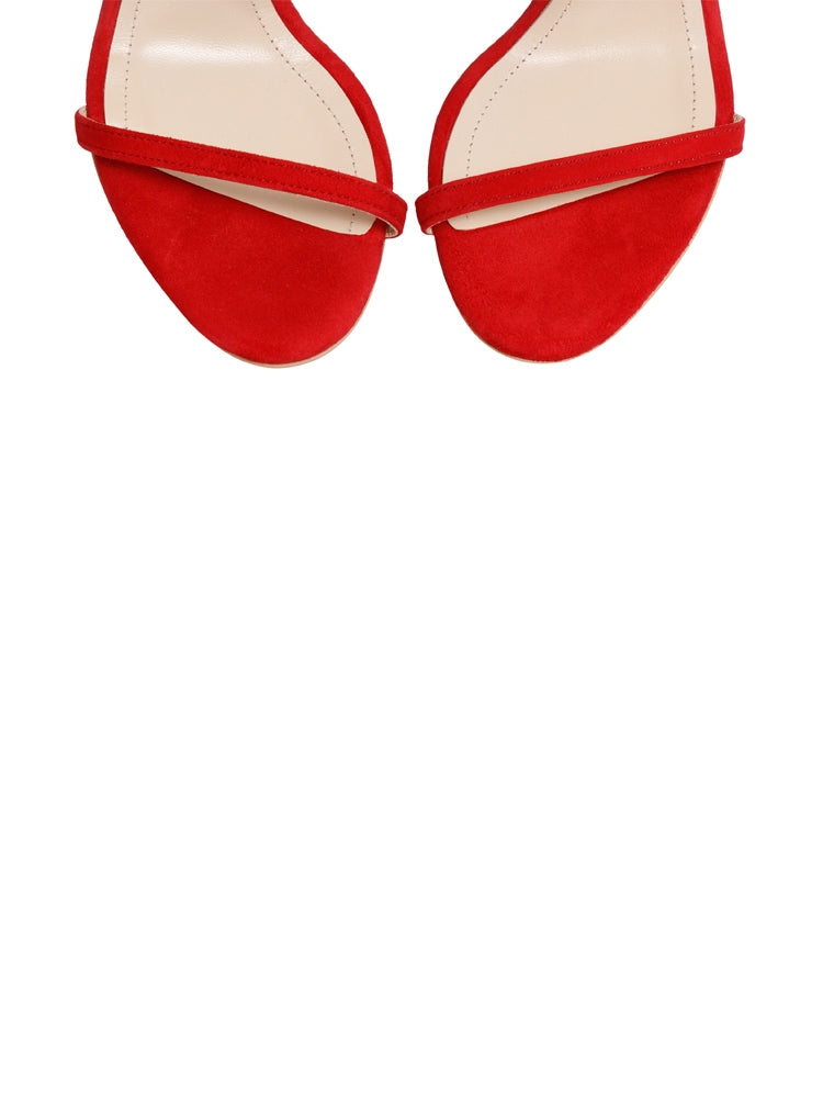 DALMA SD117 Sandale piele intoarsa, toc cui inalt – Smiling Shoes