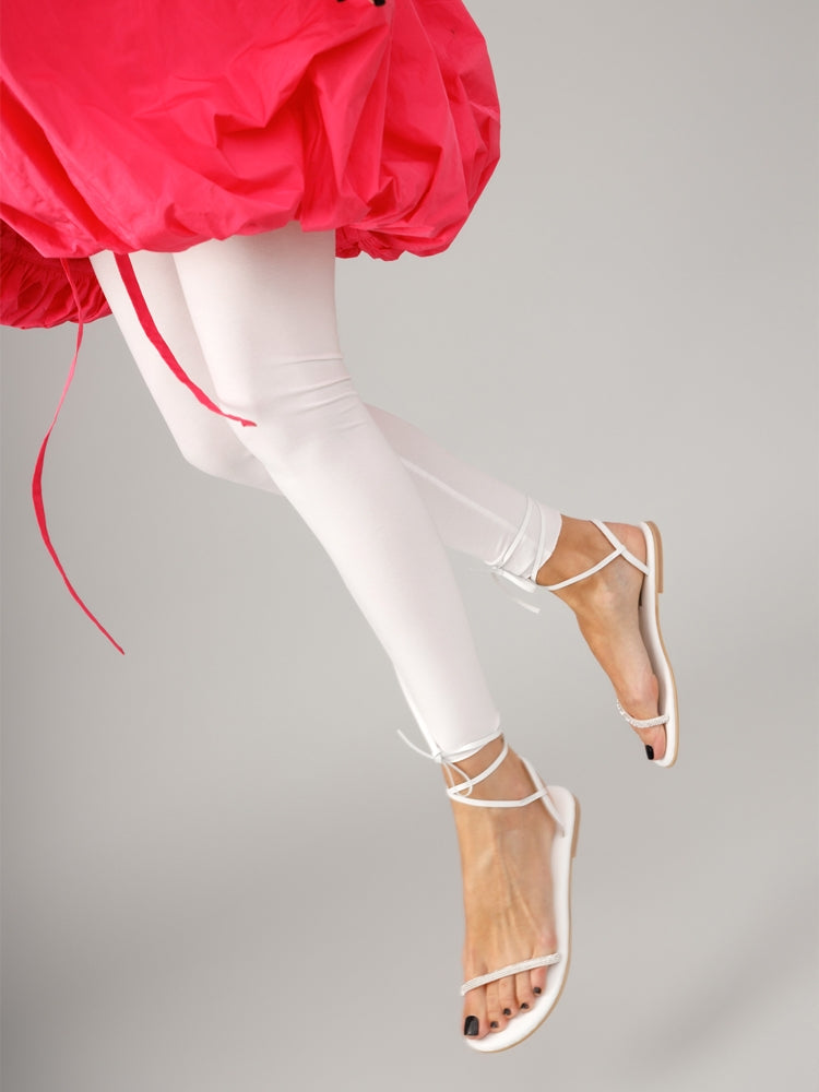 AVA B158 Sandale joase piele, cu cristale – Smiling Shoes