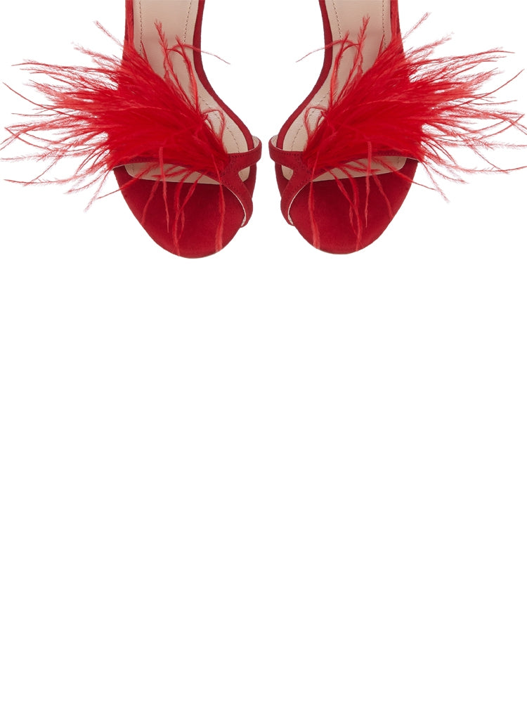 FLAMINGO SD67F Sandale piele intoarsa, toc cui inalt – Smiling Shoes