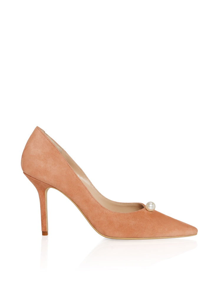 ANNELIE PD101 Pantofi stiletto piele intoarsa, toc cui inalt