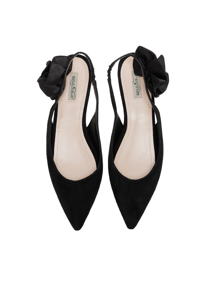 CORALIE B171F Balerini ascutiti piele intoarsa