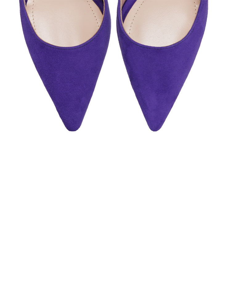ESTELLE PD105 Pantofi stiletto piele intoarsa, toc cui inalt