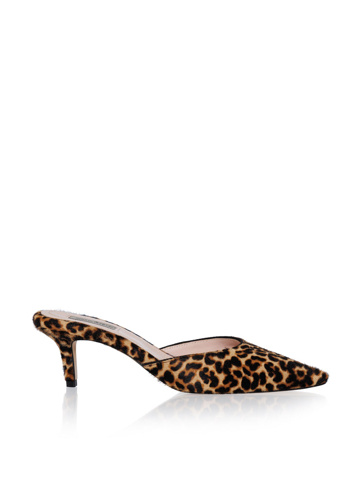 GWEN PD96 Saboti stiletto piele ponei, toc cui mic