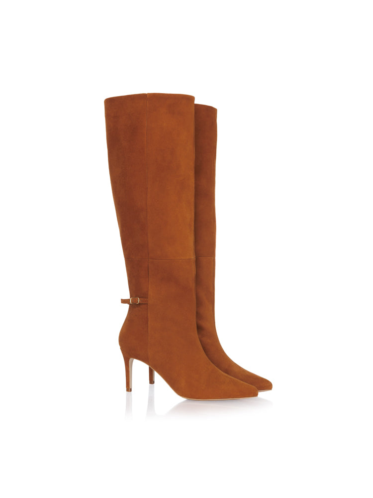 KAIA CD73 Cizme drepte sub genunchi, piele, toc cui