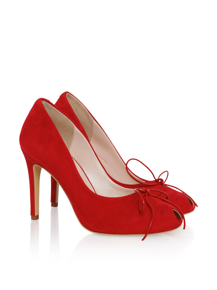 KENDRA PD106 Pantofi piele intoarsa, toc cui inalt – Smiling Shoes