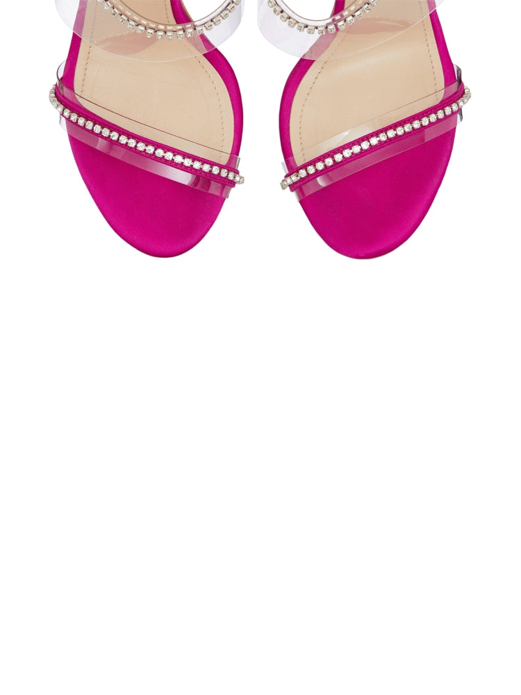LILY SD73S Saboti satin, toc cui inalt – Smiling Shoes