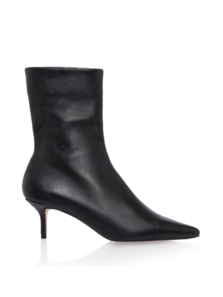 LYLE GD104 Botine, piele, toc cui mic, negre