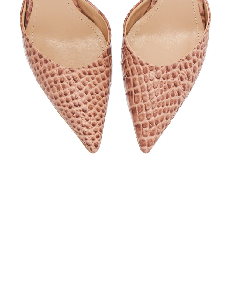 BELLA PD71 Pantofi stiletto piele, toc cui mic, croco – Smiling Shoes
