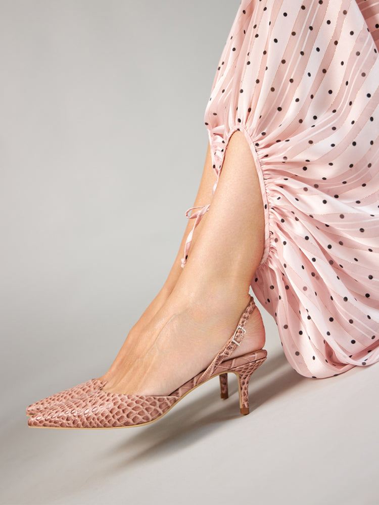BELLA PD71 Pantofi stiletto piele, toc cui mic, croco – Smiling Shoes