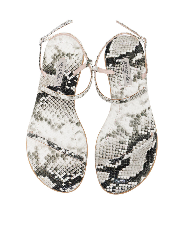 SUSYA B166 Sandale joase piele, print sarpe