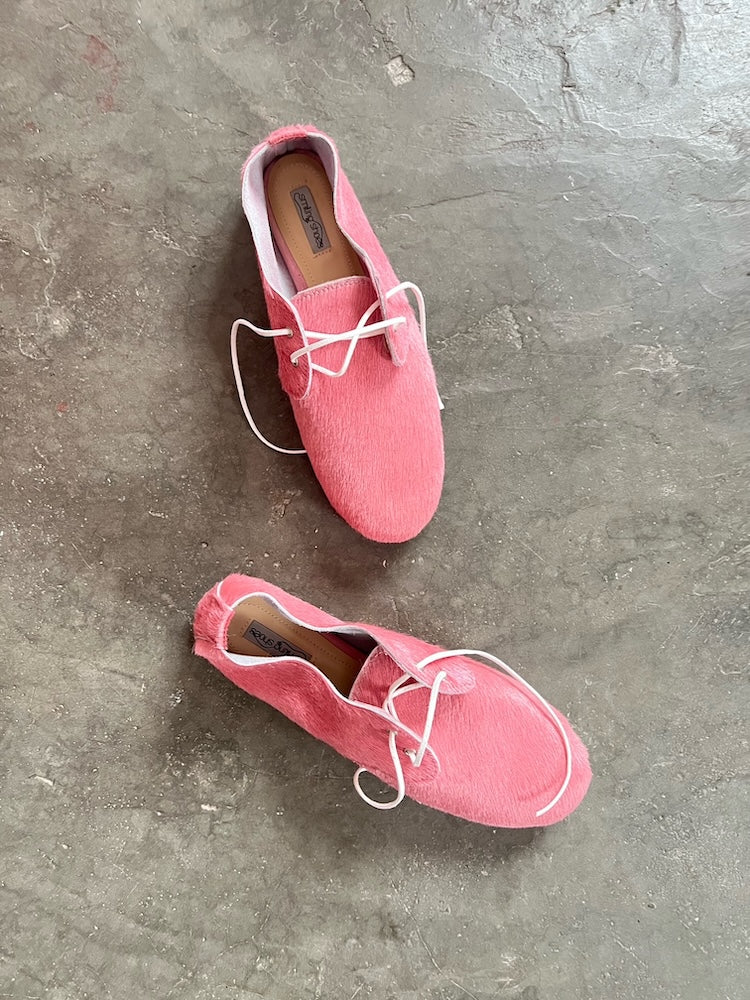 ST2 - 37 Balerini rotunzi, piele ponei, roz – Smiling Shoes